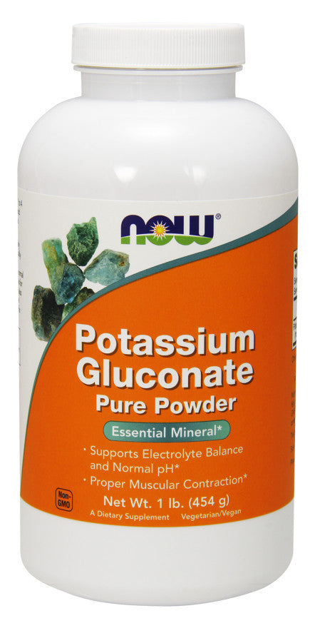 NOW Foods, Potassium Gluconate, Pure Powder - 454g