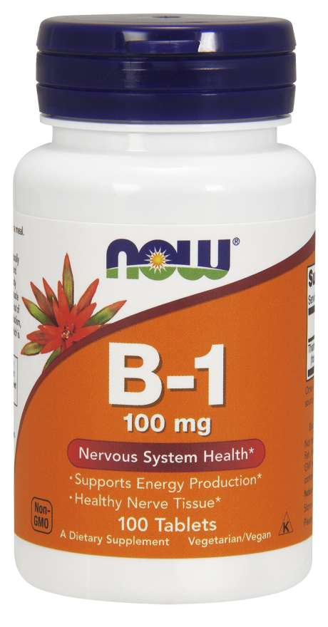 NOW Foods, Vitamin B-1 Thiamine, 100mg - 100 tabs