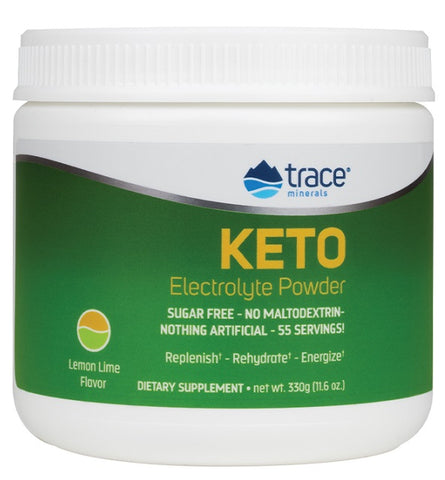 Trace Minerals, Keto Electrolyte Powder, Lemon Lime - 330g
