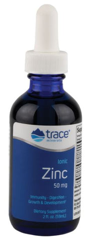 Trace Minerals, Ionic Zinc, 50mg - 59 ml.