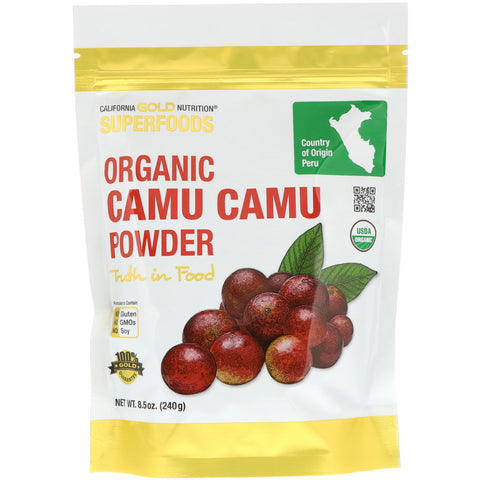 California Gold Nutrition, Superfoods, Organic Camu Camu Powder, 8.5 oz (240 g)