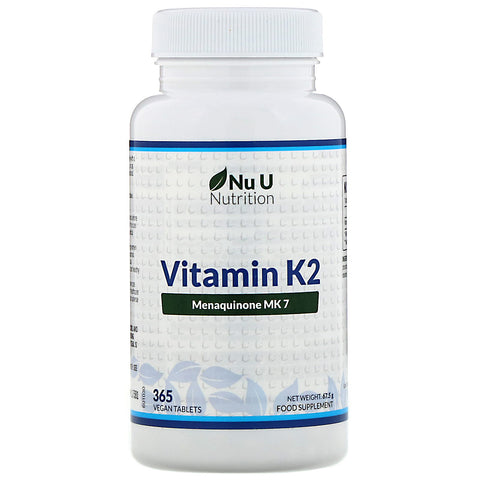 Nu U Nutrition, Vitamin K2, 365 Vegan Tablets