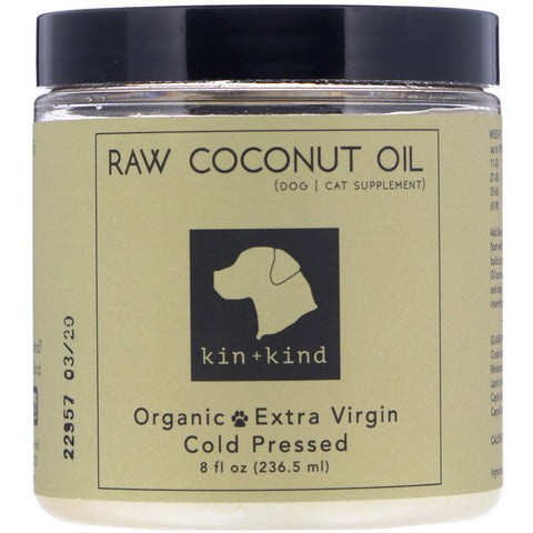 Kin+Kind, Raw Coconut Oil, Skin & Coat, 8 fl oz (236.5 ml)