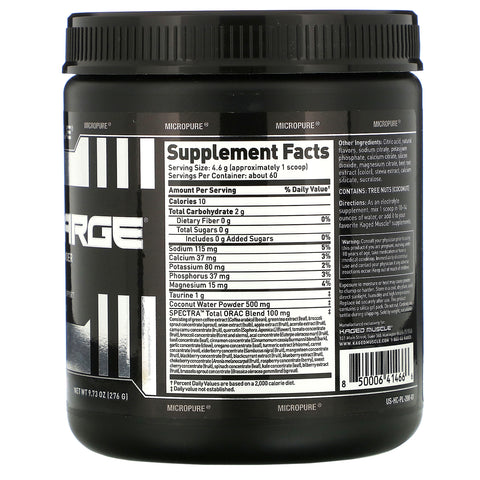Kaged Muscle, Hydra-Charge, Premium Electrolyte Powder, Pink Lemonade, 9.73 oz (276 g)