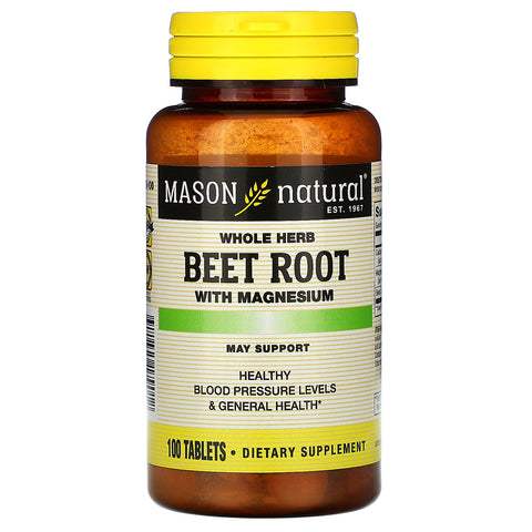 Mason Natural, Whole Herb Beet Root with Magnesium, 100 Tablets