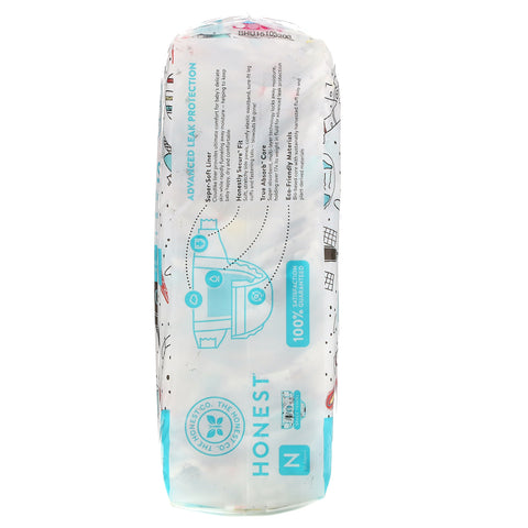 The Honest Company, Honest Diapers, Super-Soft Liner, Newborn, Up to 10 Pounds, Space Travel, 32 Diapers