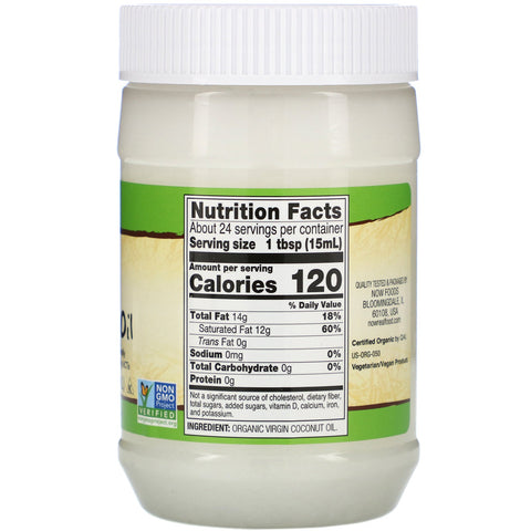Now Foods, Real Food,  Virgin Coconut Oil, 12 fl oz (355 ml)