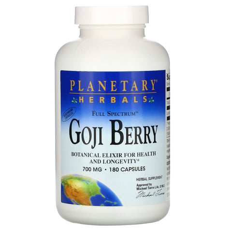Planetary Herbals, Full Spectrum Goji Berry, 700 mg, 180 Capsules