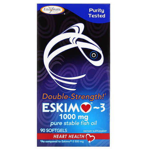 Enzymatic Therapy, Double Strength Eskimo-3, 1,000 mg, 90 Softgels