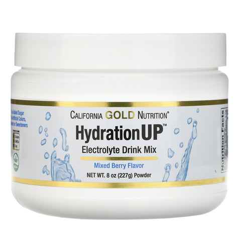 California Gold Nutrition, HydrationUP, Electrolyte Drink Mix Powder, Mixed Berry, 8 oz (227 g)