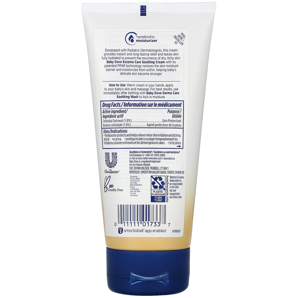 Due, baby, eksempleje, beroligende creme, 5,1 oz (144 g)