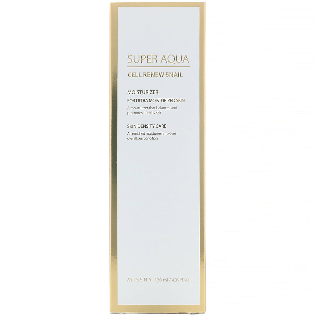 Missha, Super Aqua, Cell Renew Snail, Moisturizer, 4,39 fl oz (130 ml)