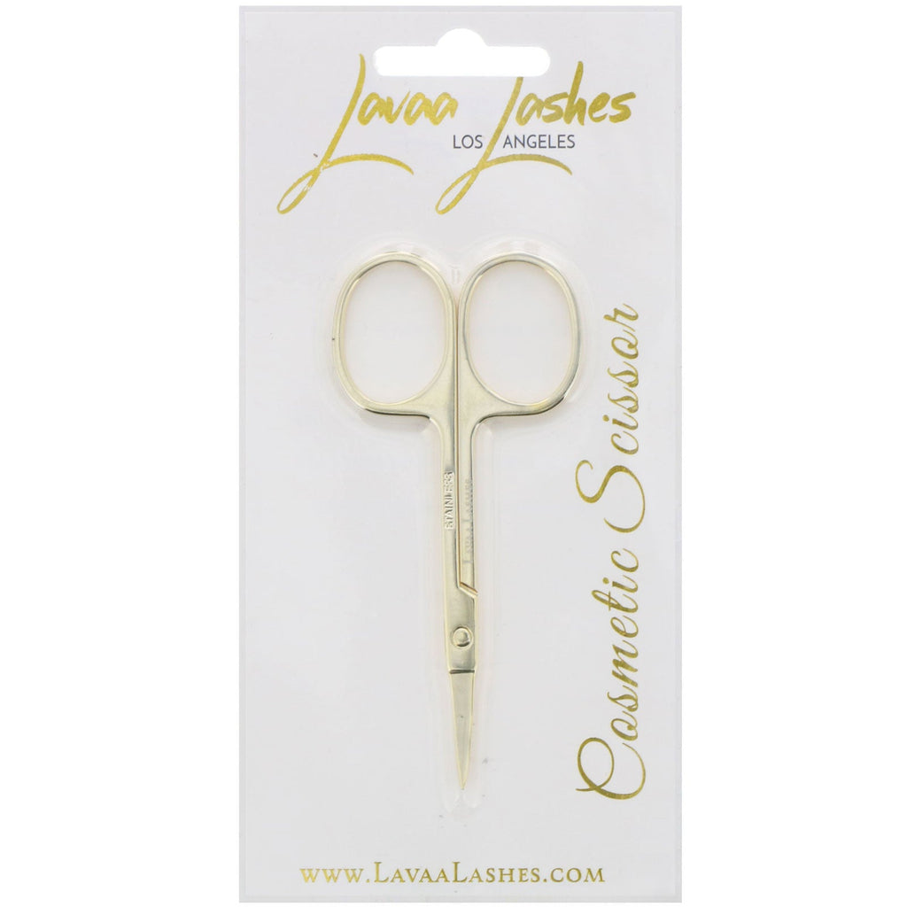 Lavaa Lashes, Cosmetic Scissor, Gold, 1 Count
