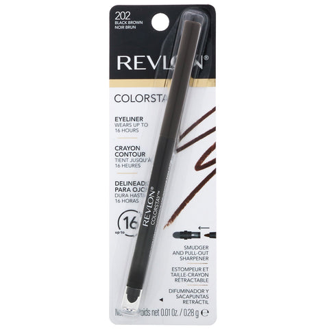 Revlon, Colorstay, Delineador de ojos, 202 Negro Marrón, 0,28 g (0,01 oz)