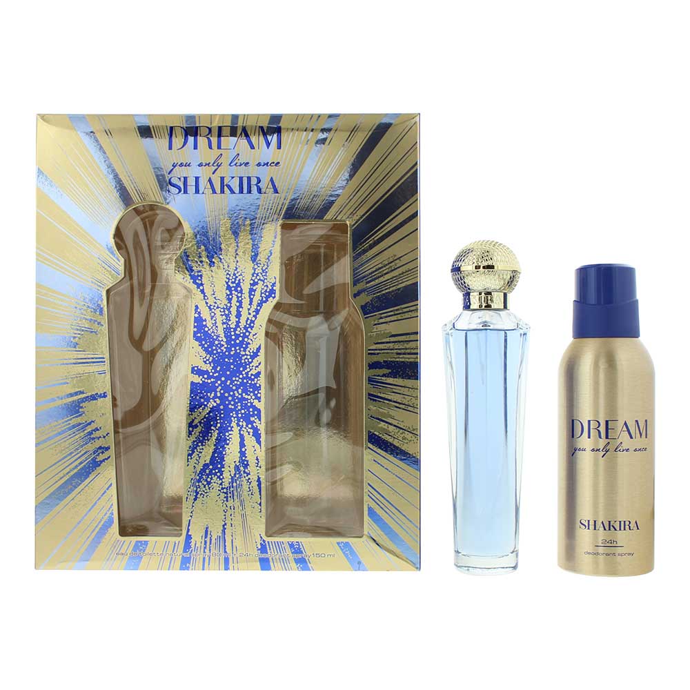Shakira Dream You Only Live Once 2 Piece Gift Set: Eau de Toilette 80ml - Deodor