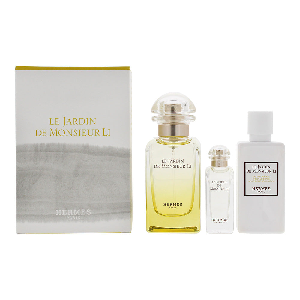 Hermès Le Jardin De Monsieur Li 3 Piece Gift Set: Eau de Toilette 50ml & 7.5ml -