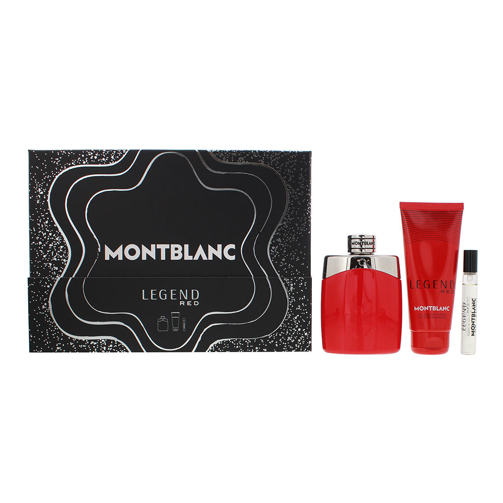 Montblanc Legend Red 3 Piece Gift Set: Eau de Parfum 100ml - Eau de Parfum 7ml -