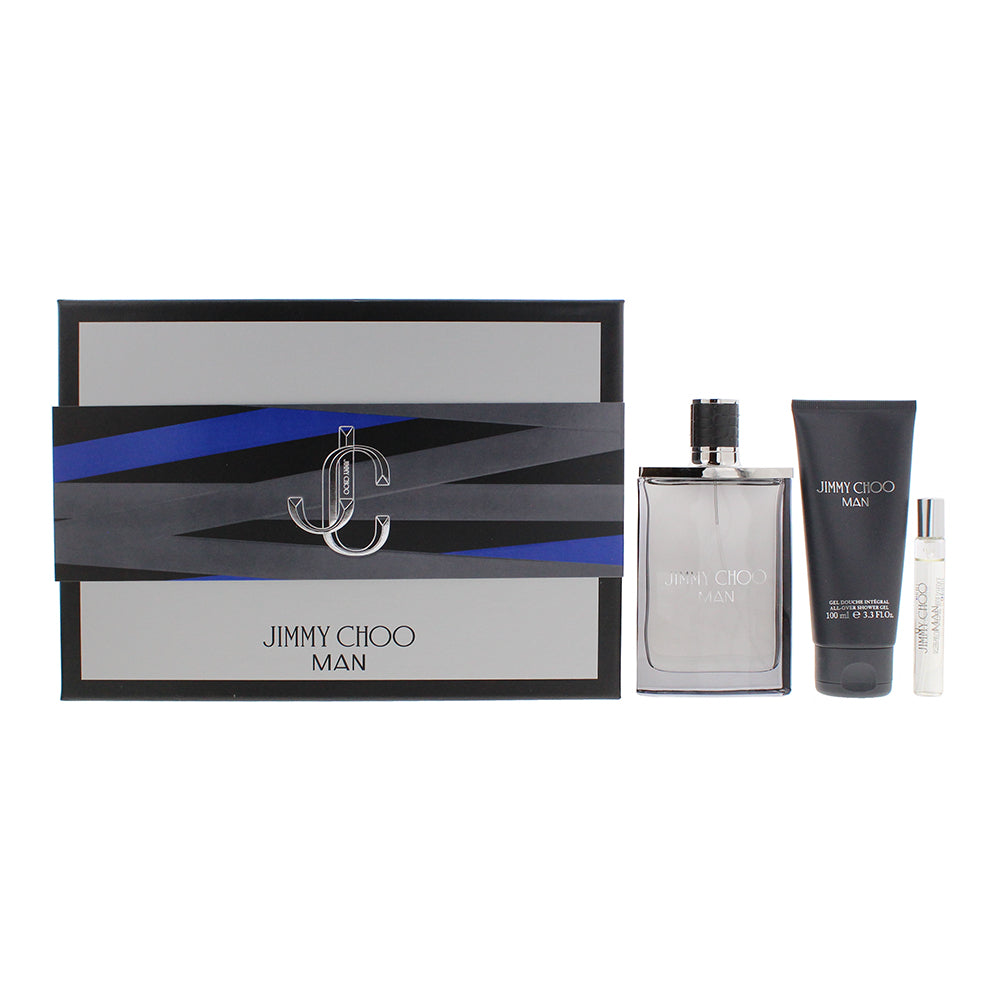 Jimmy Choo Man 3 Piece Gift Set: Eau de Toilette 100ml - Eau de Toilette 7.5ml -