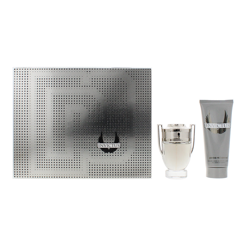 Paco Rabanne Invictus 2 Piece Gift Set: Eau de Toilette 50ml - Shower Gel 100ml