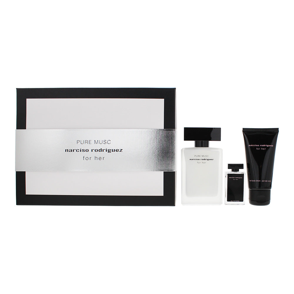 Narciso Rodriguez Pure Musc 3 Piece Gift Set: Eau de Parfum 50ml - Eau de Toilet