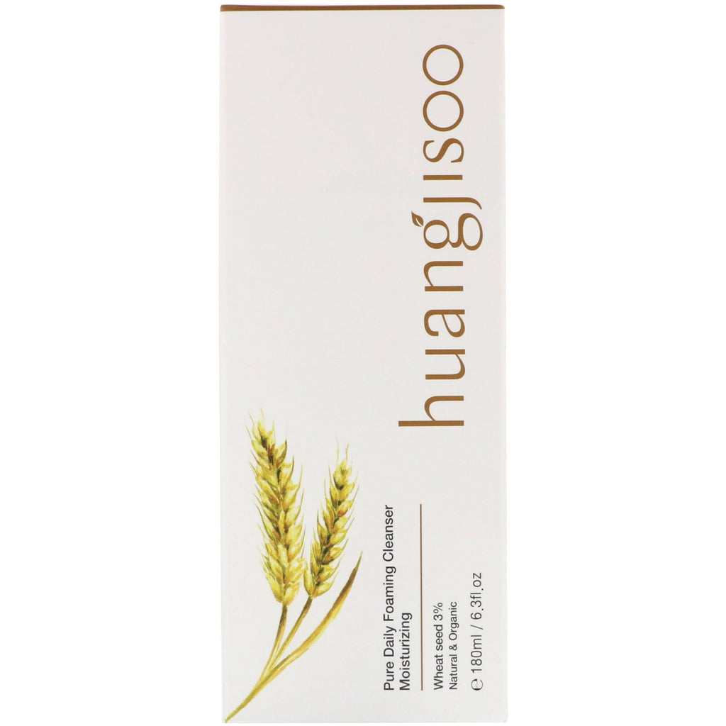 Huangjisoo, Limpiador espumoso diario puro, hidratante, 6,3 fl oz (180 ml)