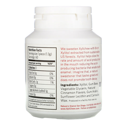 Xylichew, sødet med birk Xylitol, kanel, 60 stykker, 2,75 oz (78 g)