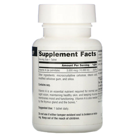 Source Naturals, Vitamin A, 10,000 IU, 100 Tablets
