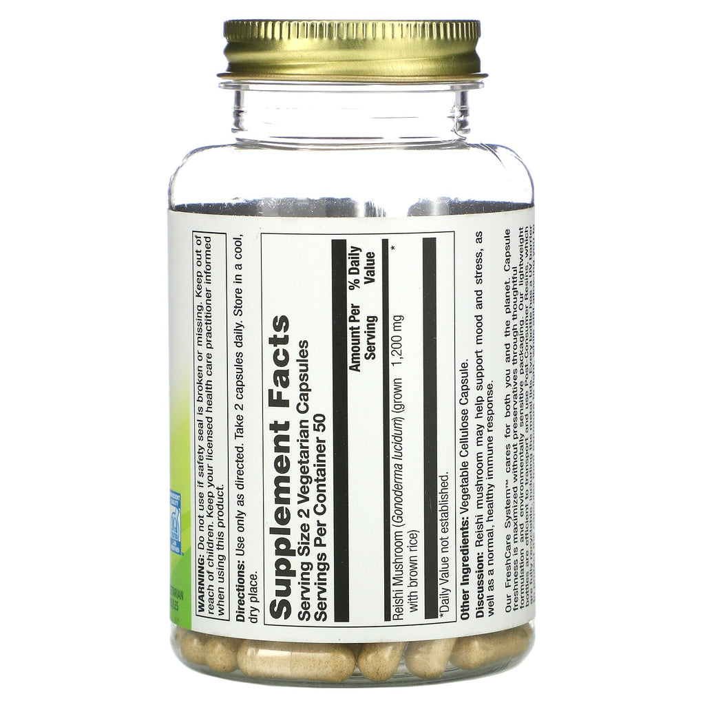Nature's Herbs, Reishi Mushroom, 1,200 mg, 100 Vegetarian Capsules
