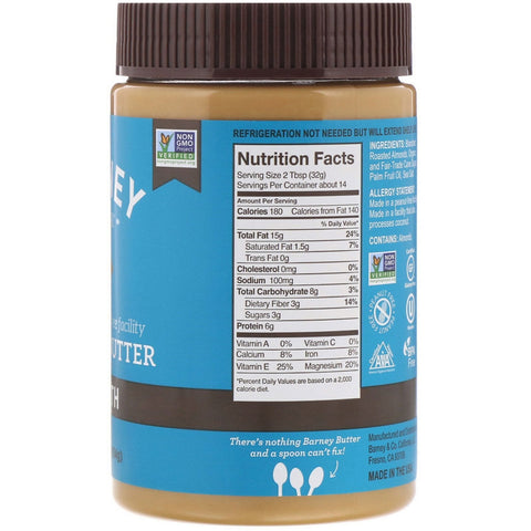 Barney Butter, Mantequilla de almendras, suave, 16 oz (454 g)