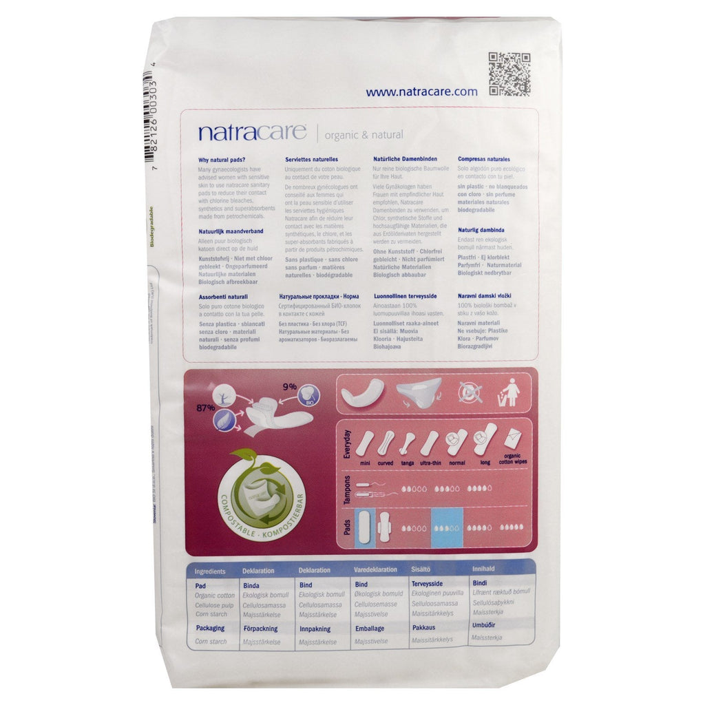 Natracare, &amp; Natural Maxi Pads, 12 Super Pads