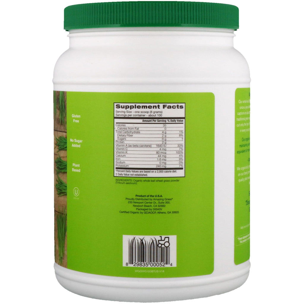 Amazing Grass, pasto de trigo, 800 g (1,8 lbs)