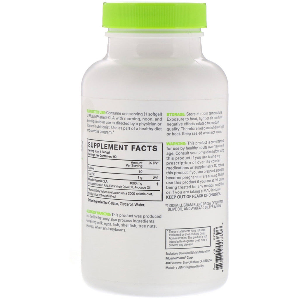 MusclePharm, Essentials, CLA, 1.000 mg, 90 softgels