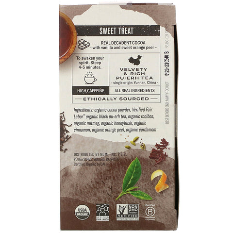 Numi-te, Pu-Erh-te, Chokolade-Pu-Erh, 16 teposer, 35,2 g (1,24 oz)