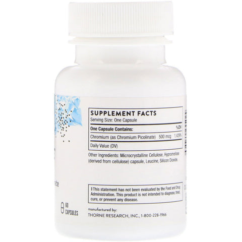 Thorne Research, Chromium Picolinate, 60 kapsler