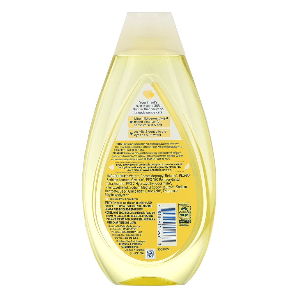 Johnson &amp; Johnson, top-til-tå, vask og shampoo, 16,9 fl oz (500 ml)