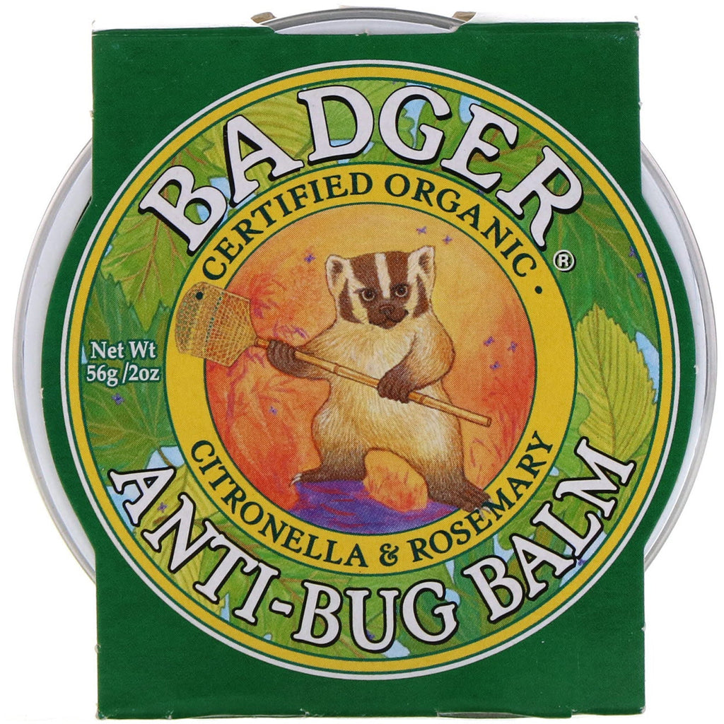 Badger Company, Anti-Bug Balm, Citronella &amp; Rosemary, 2 oz (56 g)