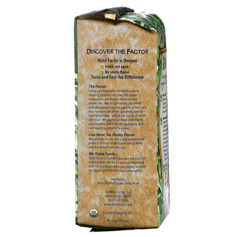 Mate Factor, Yerba Mate, verde fresco, té de hierbas sueltas, 12 oz (340 g)