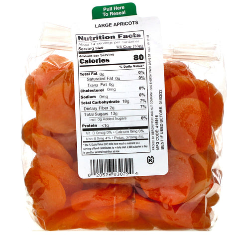 Bergin Fruit and Nut Company, store abrikoser, 16 oz (454 g)