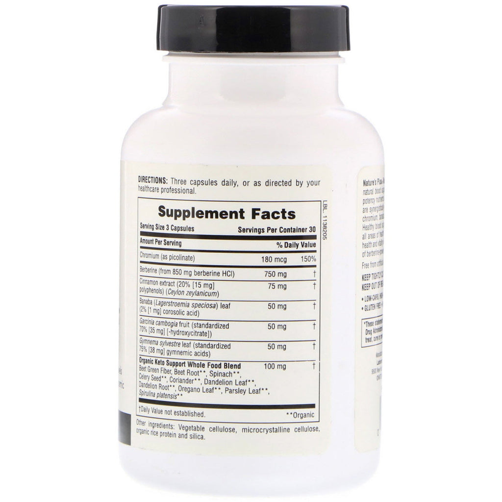 Nature's Plus, KetoLiving, Sugar Control, 90 Capsules