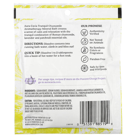 Aura Cacia, Aromaterapi Mineral Bath, Tranquil Chamomile, 2,5 oz (70,9 g)