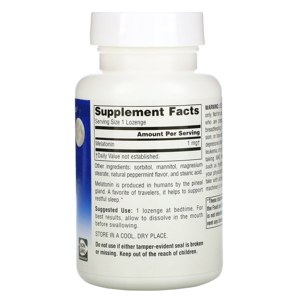 Source Naturals, Melatonin, Peppermint, 1 mg, 300 Lozenge