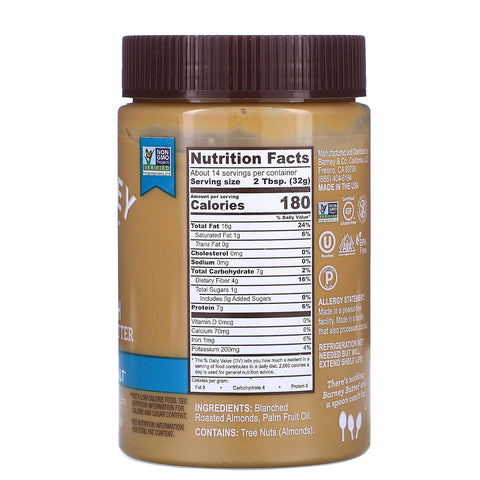 Barney Butter, Mantequilla de almendras desnudas, suave, 16 oz (454 g)