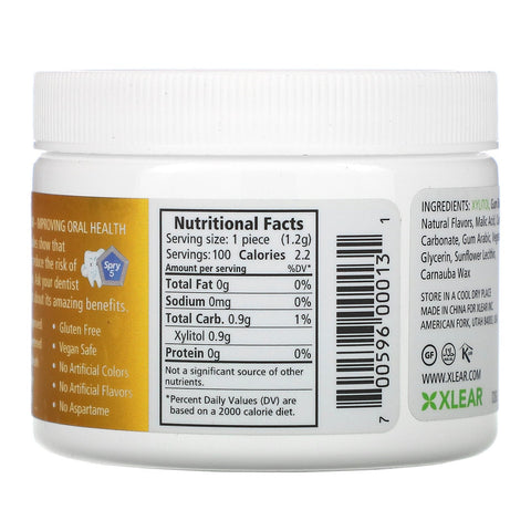 Xlear, Spry, tyggegummi, naturlig frugt, sukkerfri, 100 count, (120 g)