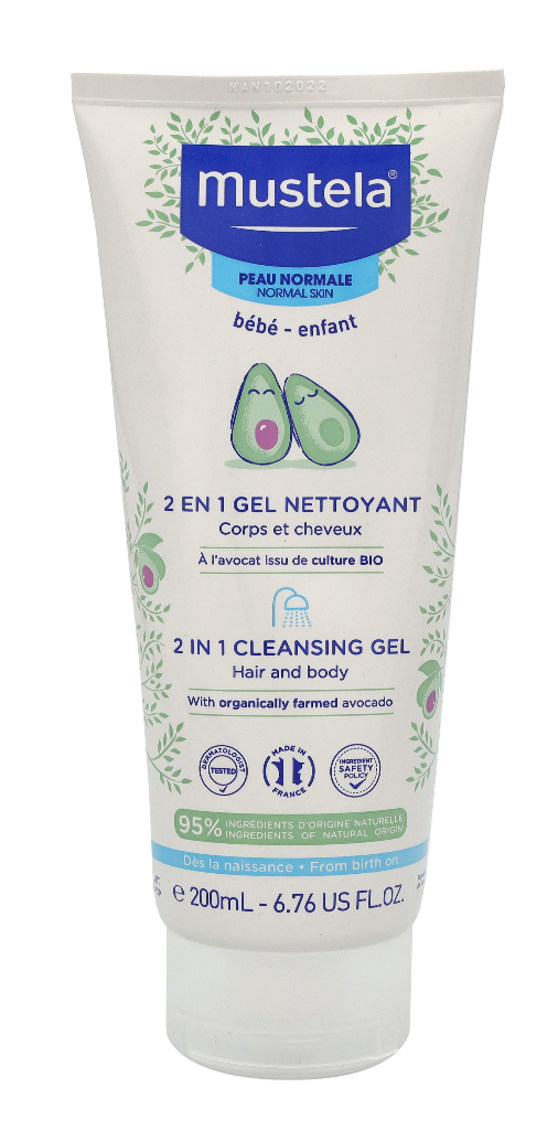 Mustela 2-i-1 rensegel 200 ml