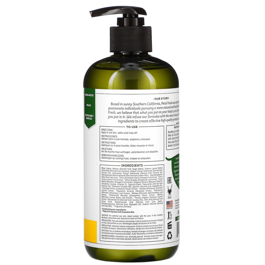 Kronbladsfrisk, ren, forfriskende bad- og brusegel, Aloe &amp; Citrus, 16 fl oz (475 ml)