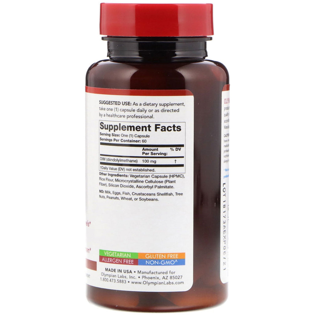 Olympian Labs, DIM-100, 60 Vegetarian Capsules