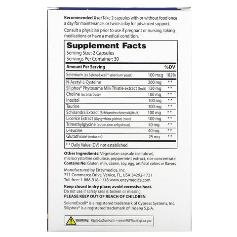 Enzymedica, Purify, desintoxicación del hígado, 60 cápsulas