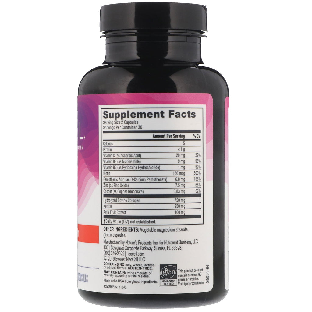 Neocell, Keratin Hair Volumizer, 60 Capsules