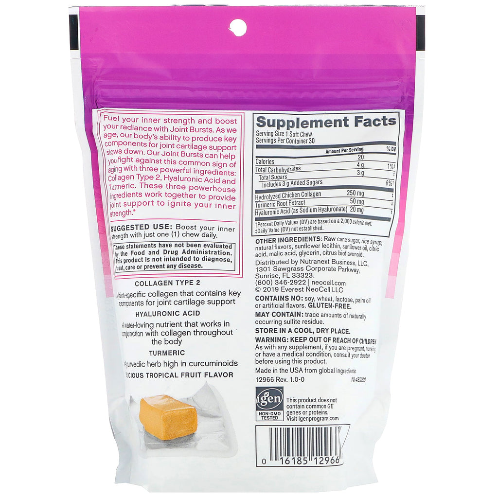 Neocell, Joint Bursts, Tropical Fruit , 30 Soft Chews