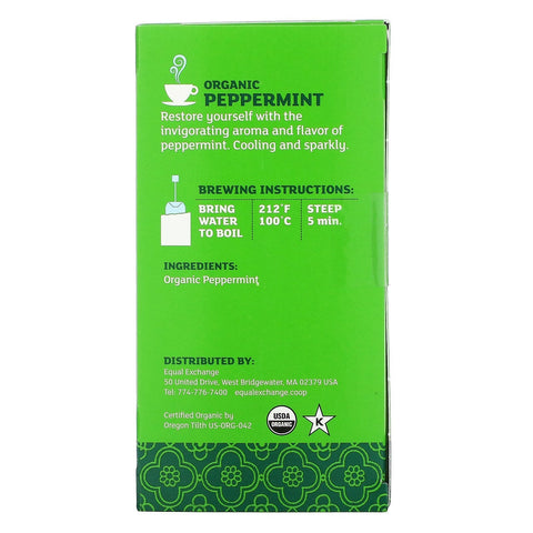 Equal Exchange, pebermynteurtete, koffeinfri, 20 teposer, 0,99 oz (28 g)
